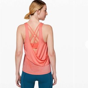 Lululemon" Reenergized 2-in-1 -Tank Light Coral-Size 4 Good Condition
